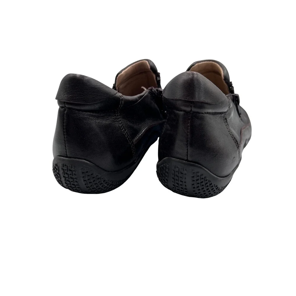 Walking Cradles Loafers Womens 7M Brown Excellent Leather Side‎ Zip Shoes